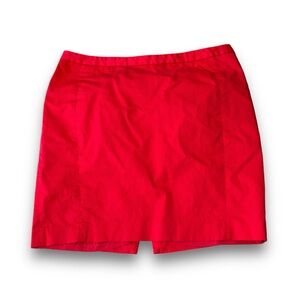 Express Women's Pencil Mini Skirt‎ Red Zip Button Size 12 / 24 x 18.5